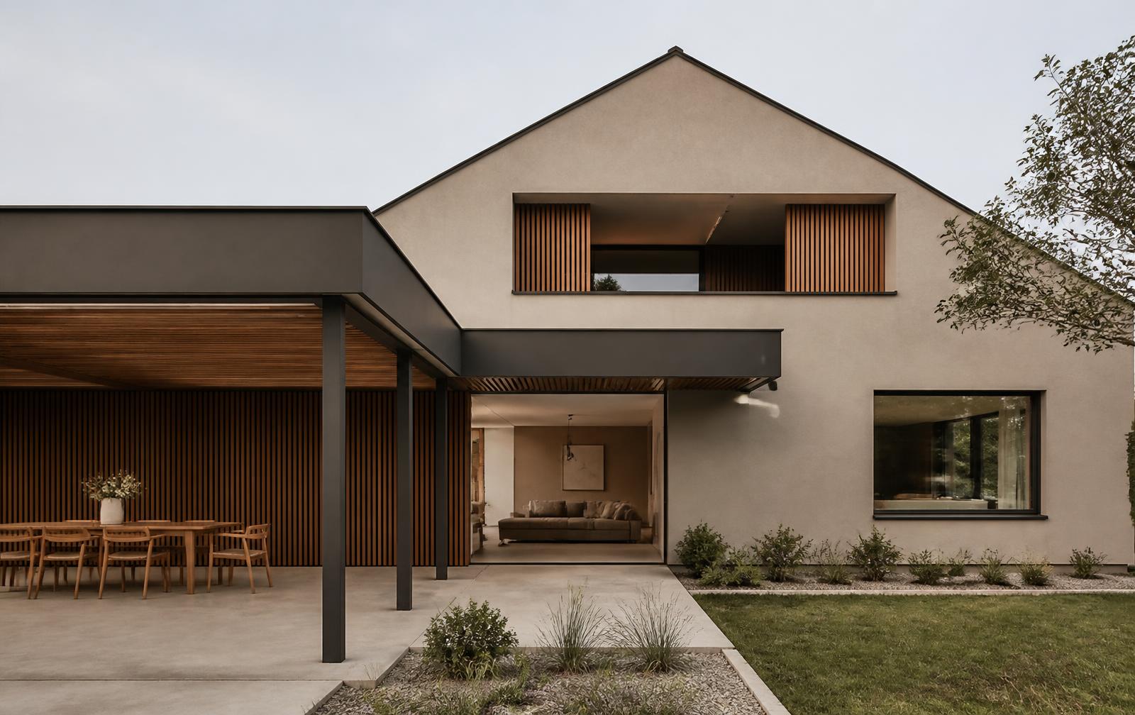 Maison contemporaine réalisée par un artisan suisse